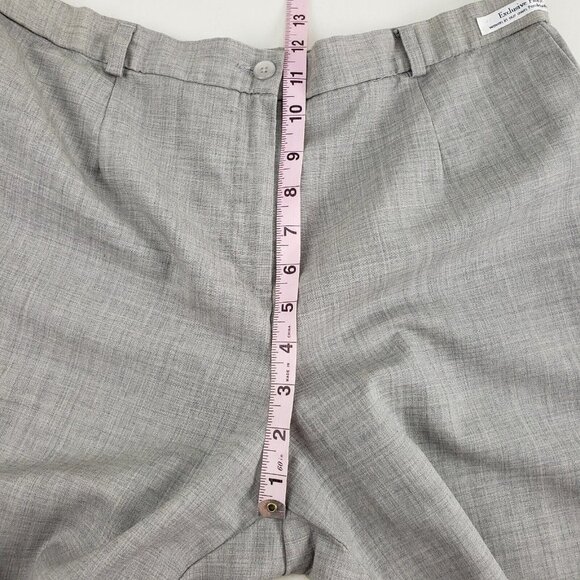 Pendleton Virgin Wool Dress Pants Womens 12 Petite Gray Wide Leg Lined Trousers - Picture 15 of 15